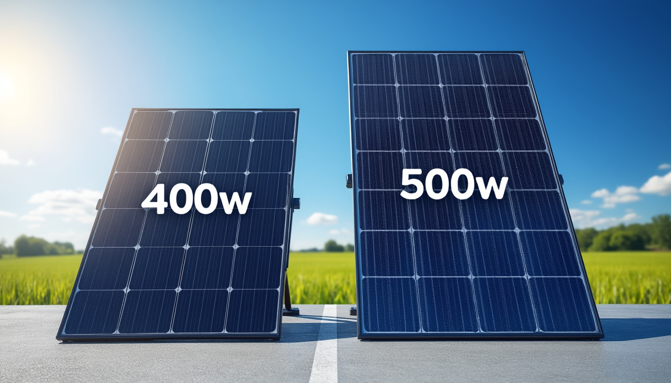 découvrez notre comparatif détaillé des panneaux solaires de 400w et 500w. analysez les avantages et inconvénients de chaque modèle pour faire le choix idéal selon vos besoins énergétiques et votre budget. optimisez votre investissement dans l'énergie solaire !