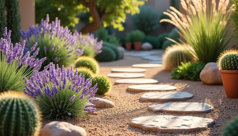 découvrez comment créer un jardin sec avec des plantes résistantes, idéales pour économiser l'eau et embellir votre espace extérieur toute l'année.