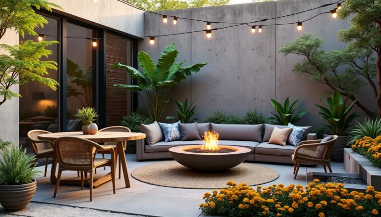 découvrez comment transformer une cour bétonnée en un espace convivial et accueillant grâce à nos astuces pratiques et idées de décoration.