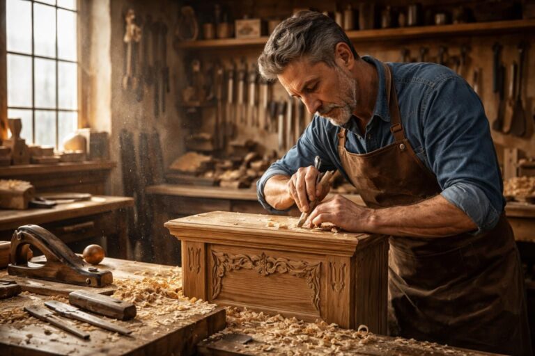 découvrez le processus créatif d'un ébéniste pour concevoir un meuble unique, alliant savoir-faire traditionnel et design personnalisé.